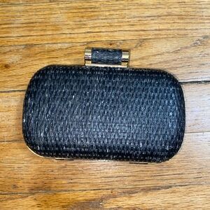 JNB Raffia Straw Box Clutch